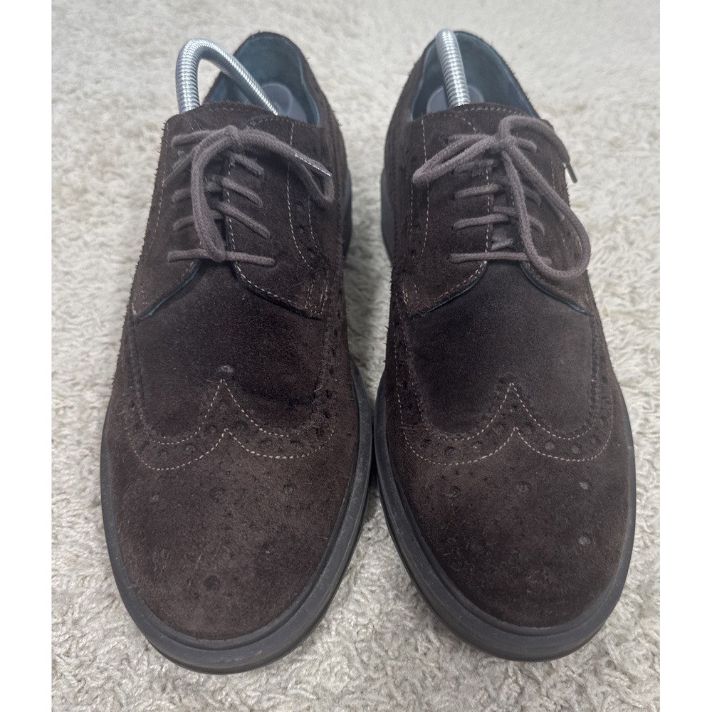 Skechers Mark Nason Brown Suede Wingtip Oxford Shoes Sz 9 Comfort Modern Preppy